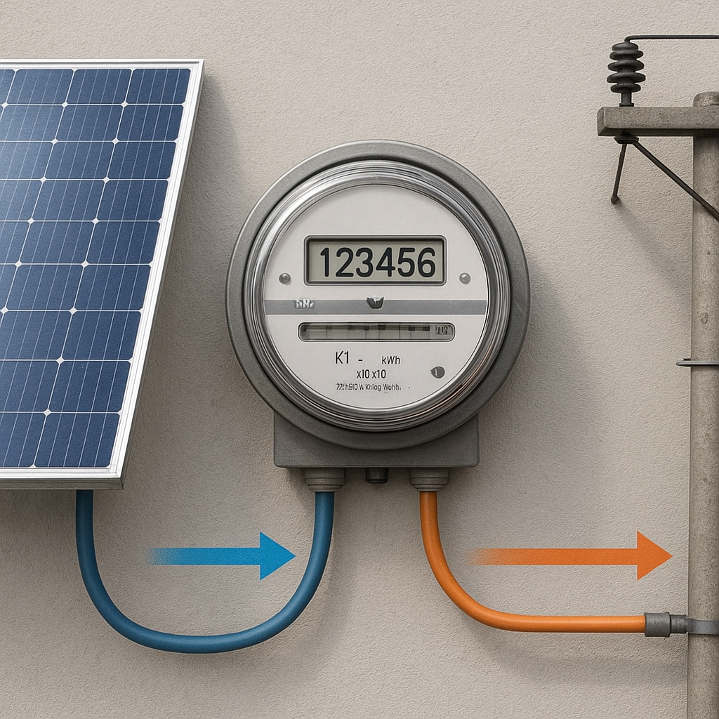 Jak działa licznik dwukierunkowy w fotowoltaice