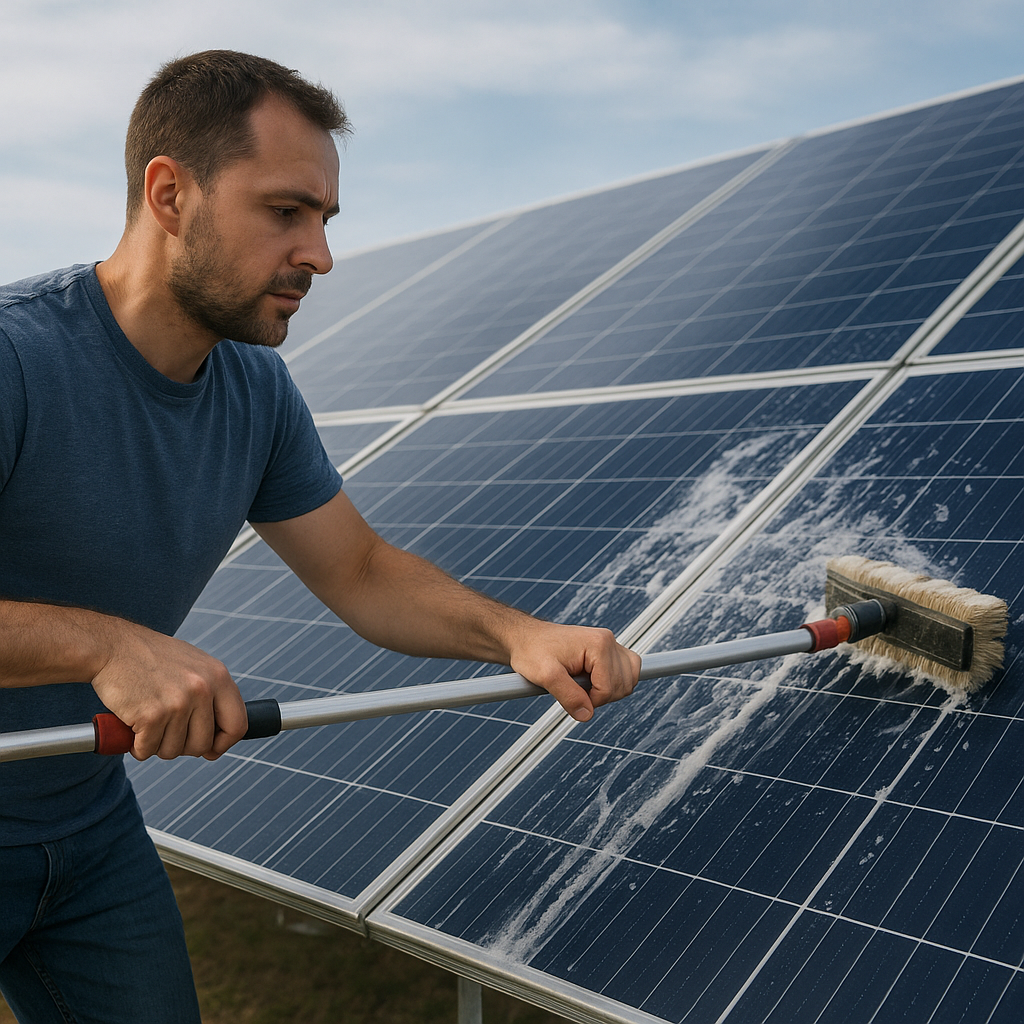 Czy panele fotowoltaiczne można myć samodzielnie